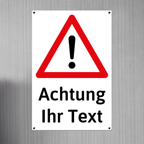 1045_Blechschild | Warnschild Achtung