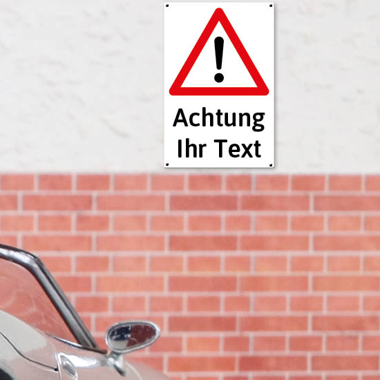 1045_Blechschild | Warnschild Achtung