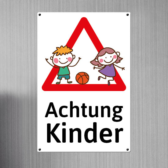 1046_Blechschild | Warnschild Achtung Kinder