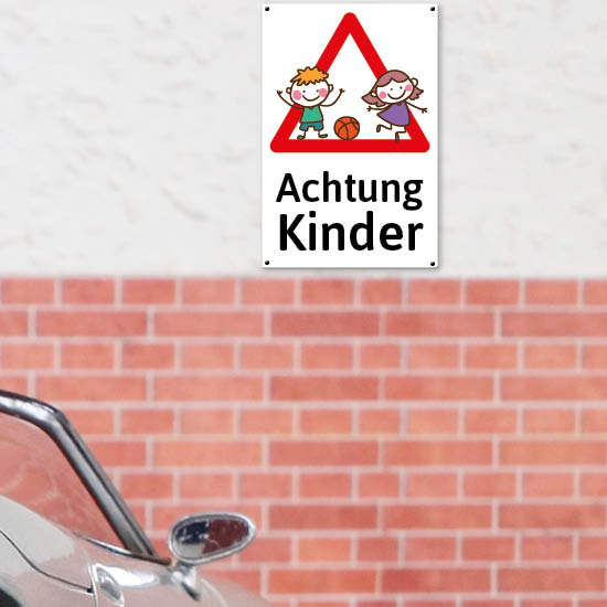 1046_Blechschild | Warnschild Achtung Kinder