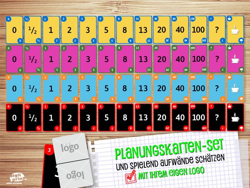 Deckblatt Planungskarten 1003 | mit kariertem Hintergrund und eigenem Logo