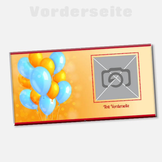 Foto-Schokolade 1169 | bunte Luftballons