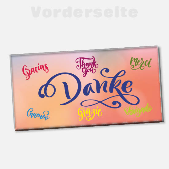 Foto-Schokolade 1176 | Danke - Grazie - Merci