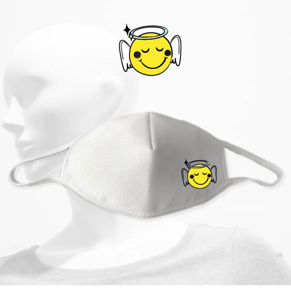 Mehrweg-Schutzmaske 1017 | Emoji (B)engelchen