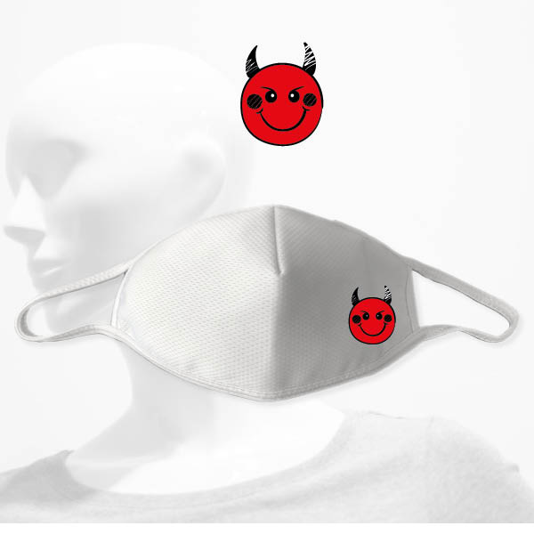 Mehrweg-Schutzmaske 1018 | Emoji Teufelchen
