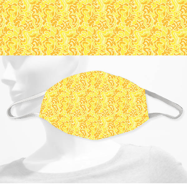 Mehrweg-Schutzmaske 1036 | Pattern yellow