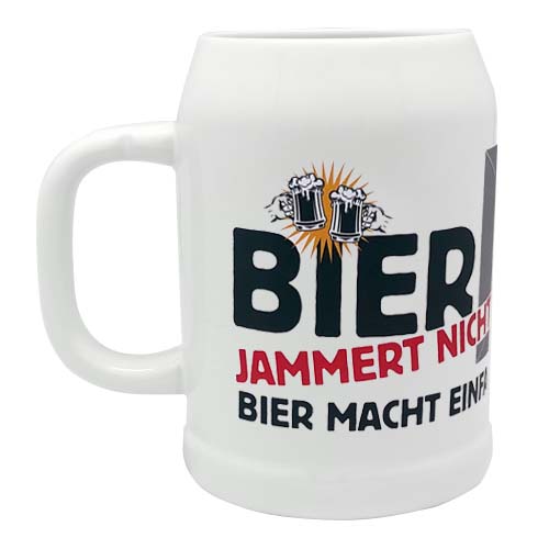 Sprüche-Bierkrug 1039 | Bier jammert nicht - Bier macht einfach seinen Job!