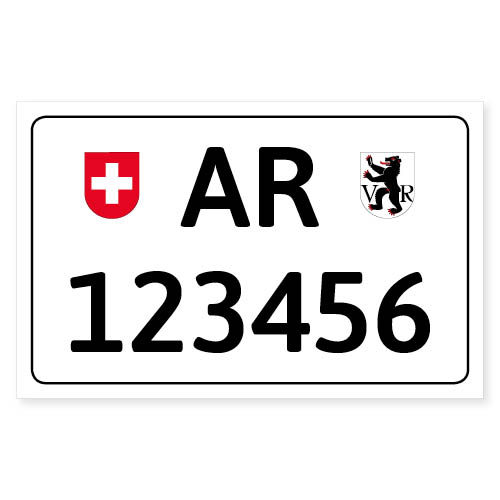 Schlüsselanhänger mit Appenzell Ausserrhoden Kennzeichen