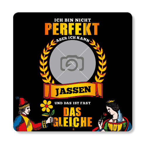 Fun-Jassteppich 1119 | Ich bin nicht perfekt