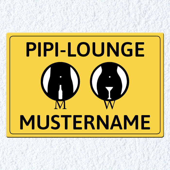 1073_WC-Blechschild | Pipi-Lounge