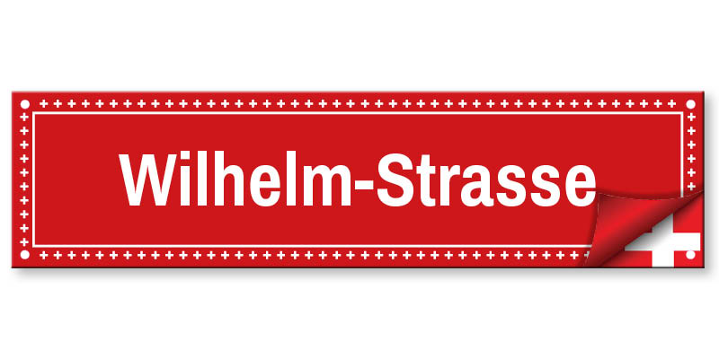 1011_Strassenschild typisch Schweiz mit eigenem Namen oder Text