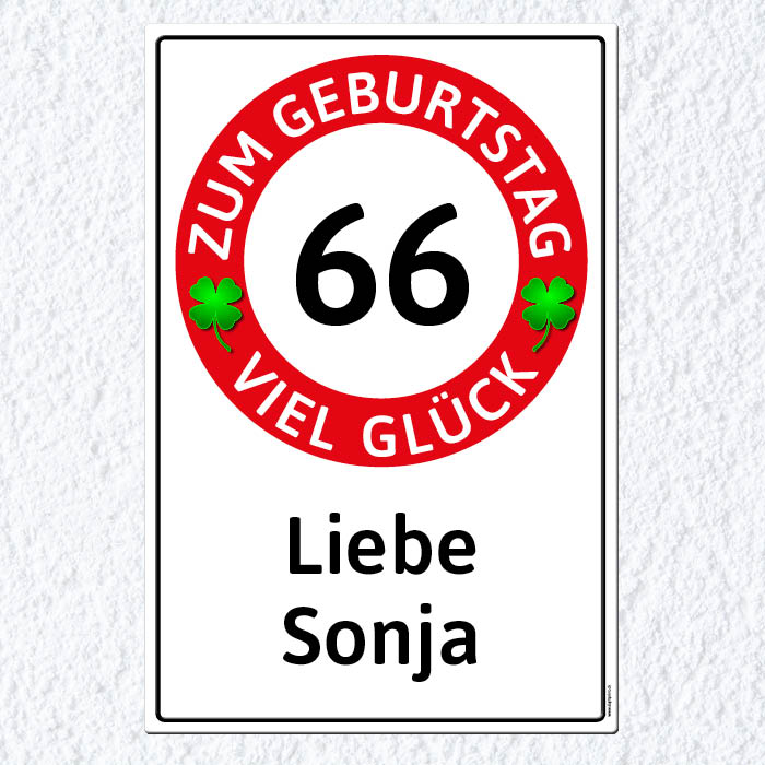 1088_Blechschild - Zum Geburtstag