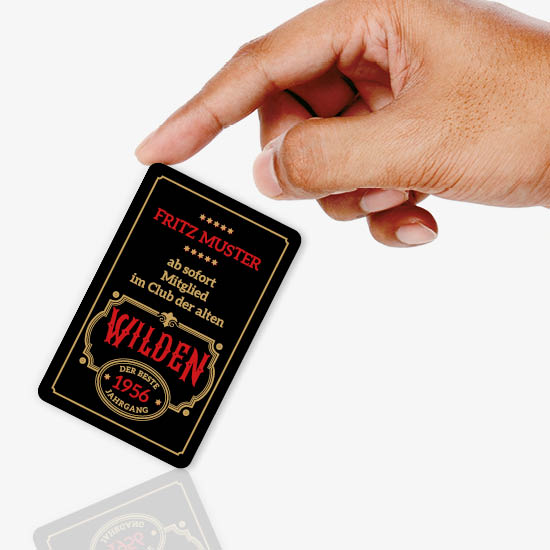 Jasskarten/Pokerkarten 1151 - Mitglied im Club der alten Wilden, personalisierbar