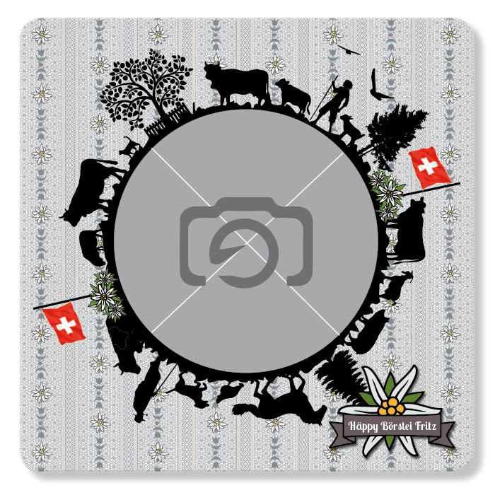 Jassteppich 1142 | Scherenschnitt Tierparade, personalisierbar
