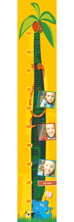 Kindermesslatte 1010 | Palme mit Platz für 3 Fotos