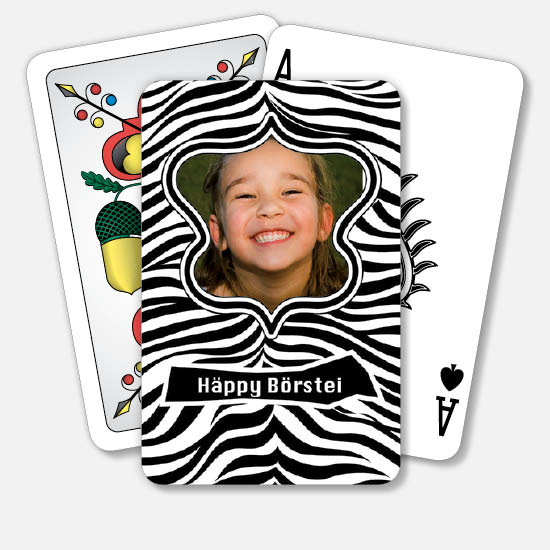 Jasskarten/Pokerkarten 1032 | Zebramuster