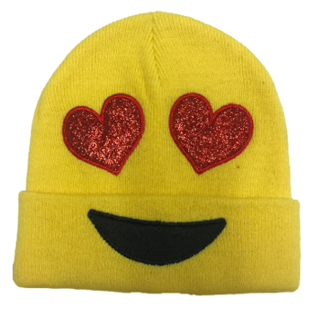 1001_Emoji-Strickmütze mit Herz