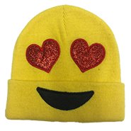 1001_Emoji-Strickmütze mit Herz