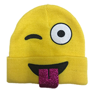 1005_Emoji-Strickmütze mit Zunge