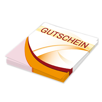 Geschenkgutschein Yellow-Wave mit eigenem Text und Logo