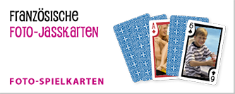 Foto-Spielkarten mit eigener Vorderseite