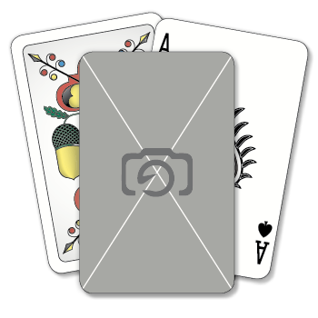 gestalten Sie hier Ihre Vorlage für Jasskarten, Pokerkarten, Romm©, Jolly, Yuno