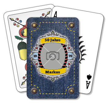 Jasskarten/Pokerkarten 1136 | Jeans-Look