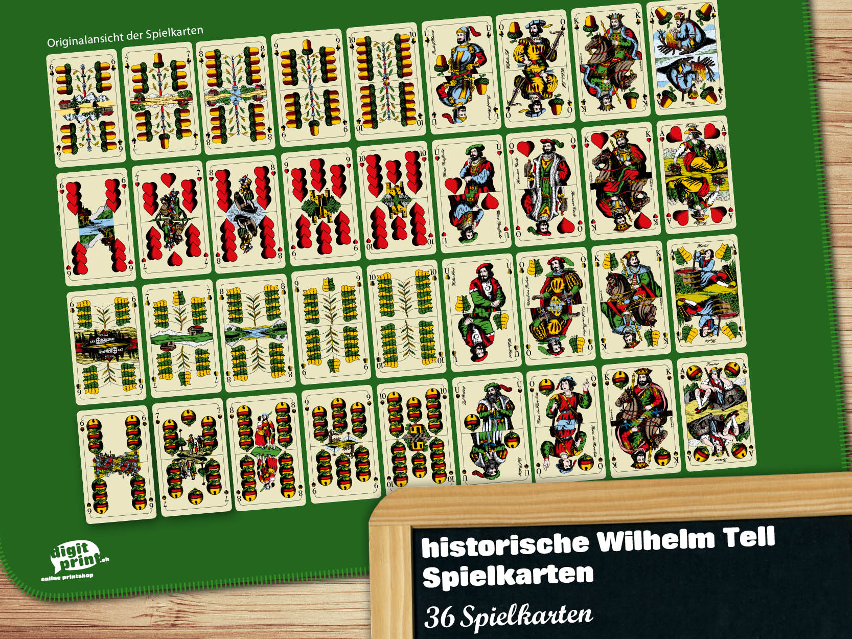Übersicht Wilhelm Tell Spielkarten