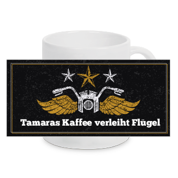 1026_Fototasse | Kaffee verleiht Flüüügel