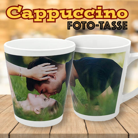 Cappuccino-Fototassen mit eigenen Bildern drucken