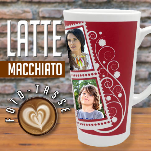 Latte-Macchiato Fototassen mit eigene Bilder gestalten und drucken