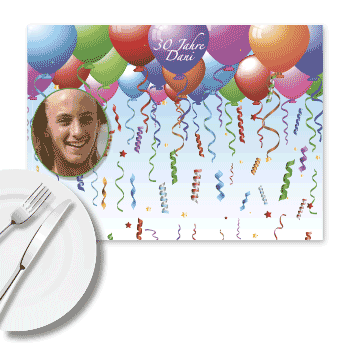 Foto-Tischset mit Ballone