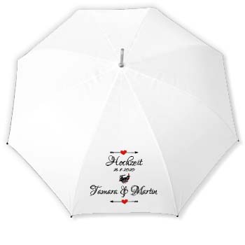 bedruckte Regenschirme für Hochzeit und Geburtstag