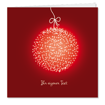 Weihnachtskarte 1003 | Weihnachtskugel in rot