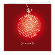 Weihnachtskarte 1003 | Weihnachtskugel in rot