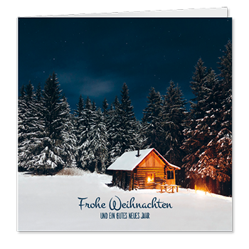 Weihnachtskarte 1007 | Haus im Wald