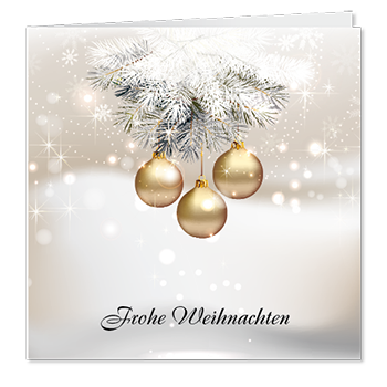 Weihnachtskarte 1011 | Goldkugeln