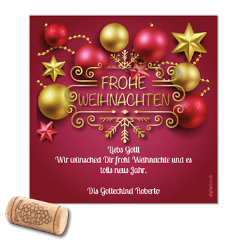 Weinetikette 1057 | Frohe Weihnachten