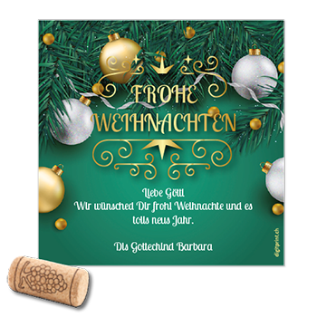 Weinetikette 1058 | Frohe Weihnachten