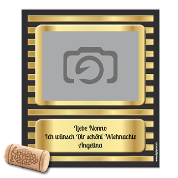 Weinetikette 1080 | Goldstreifen